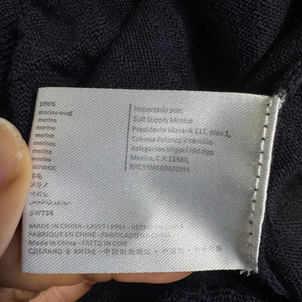 Suitsupply Crew Neck Navy Knit Sweater